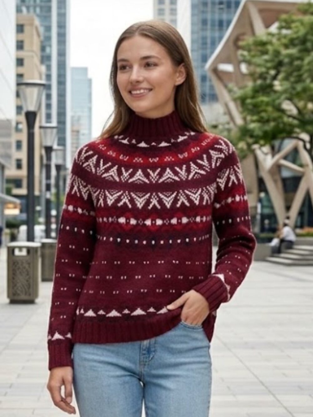 NWOT American Eagle Fair Isle Sweater Pullover Super Soft